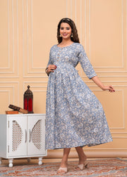 Silver Blossom : Maternity Feeding Dress